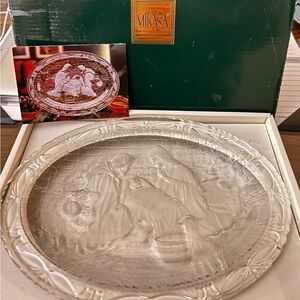 Mikasa Crystal Nativity Plate